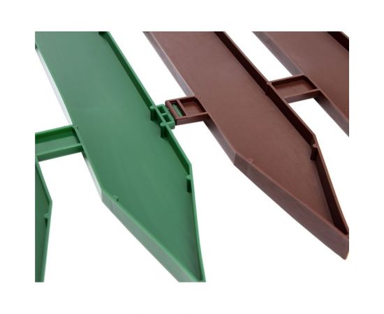 Садовое ограждение Протэкт Штакетник высота 40 см, коричневый СОШ-25/16 К – изображение 3