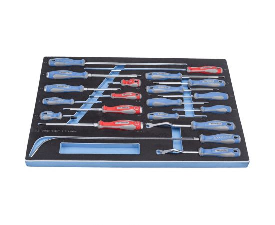 Набор отверток, съемник клипс и гибкий магнит KING TONY ложемент, 20 предметов 9-31920MRV – изображение 3