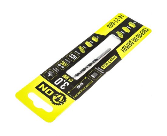 Сверло по дереву 3x60 мм, цилиндрический хвостовик On 14-21-603 – изображение 3