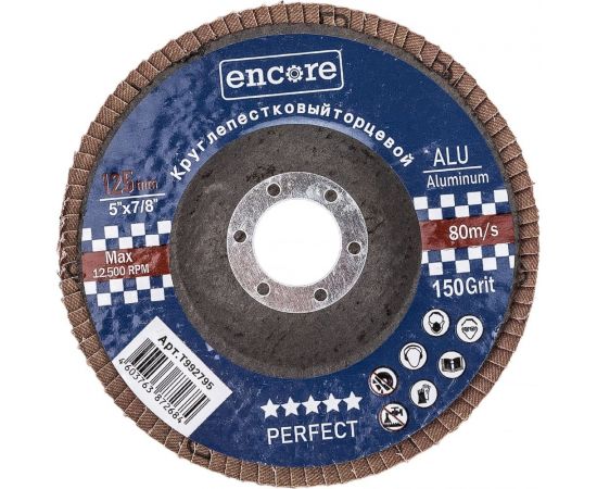 Круг лепестковый торцевой КЛТ1 125 мм, P150 TORGWIN T992795 – изображение 3