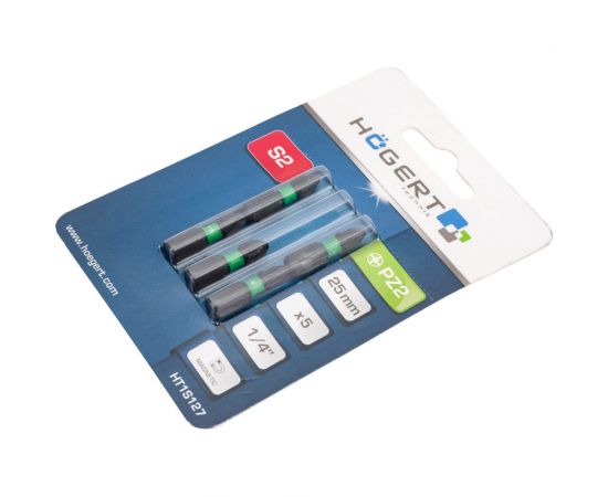 Биты ударные PZ2, 25 мм, сталь S2, 5 шт HOEGERT TECHNIK HT1S127 – изображение 4