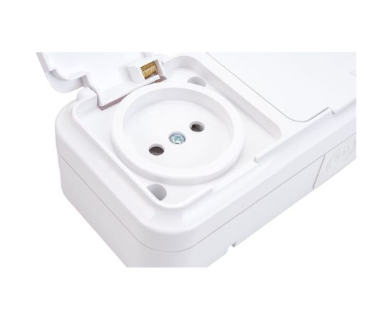 3-местная розетка Bylectrica ОУ IP54, серия ПРАЛЕСКА АКВА, белый, РА16-0131 – изображение 4