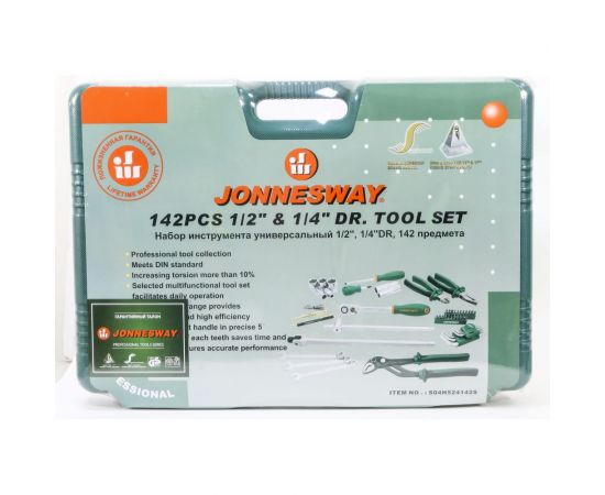 Универсальный набор инструмента 1/4, 1/2DR Jonnesway S04H524142S 46100 – изображение 4