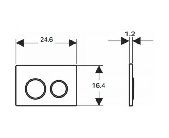 Смывная клавиша Geberit 115.882.16.1 Sigma20 двойной смыв: черный матовый лак УТ005746 – изображение 4