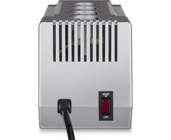 Стабилизатор SVEN VR-F1000 (≤320Вт, Вх.184-285V,4 × CEE7/4 (2*AVR, 2*сетевой фильтр) серебро SV-018818 – изображение 4