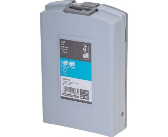 Набор сверл по металлу 1-10мм. HSS-G TIN RUKO 250214TRO – изображение 5