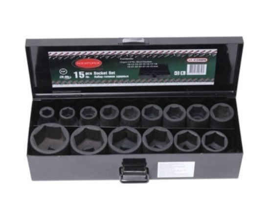 Набор головок ударных шестигранных (15 пр; 1/2""; 10-32 мм) Rockforce RF-4159-5MPB 