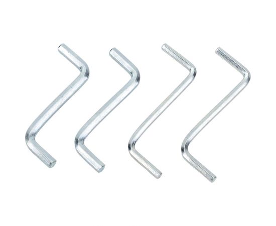 Z-образный ключ для мебельной стяжки Невский Крепеж SW3 и SW4, оцинкованный, 4шт 801800 