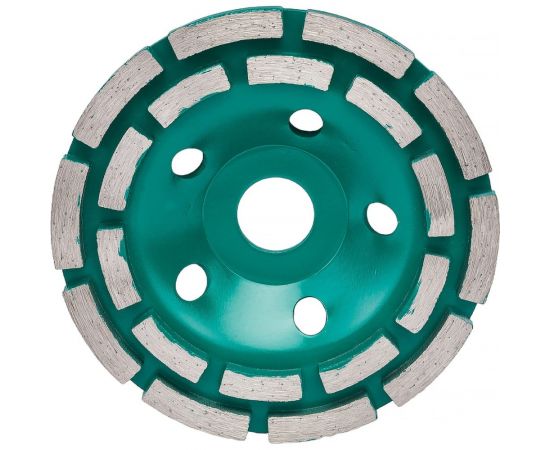 Чашка алмазная шлифовальная двухрядная по бетону 125 мм ВОЛАТ 89040-125 