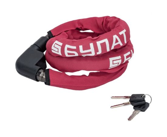 Навесной замок с тросом БУЛАТ ВС 217 22х1500 13877 