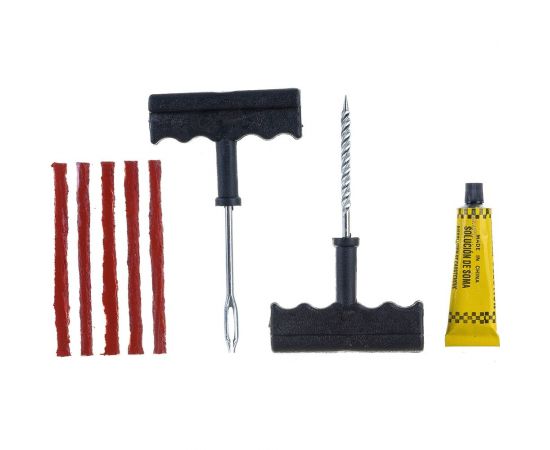 Набор для ремонта бескамерных шин SKYBEAR 5 ремонтных вставок, клей 241130 