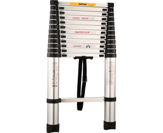 Телескопическая лестница SHTOK 20004 3.8м (без чехла) 20014 