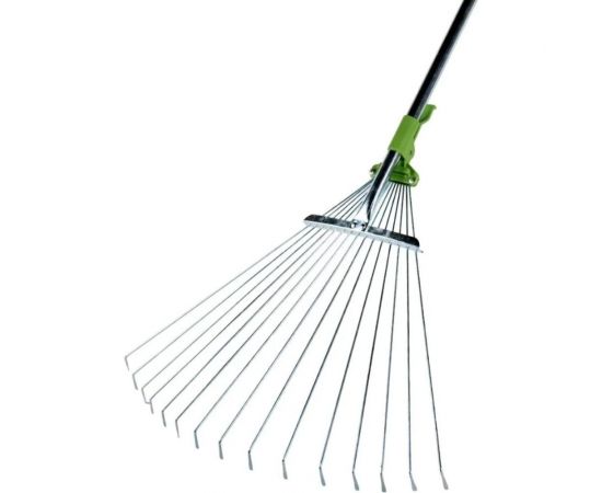 Регулируемые веерные грабли с рукояткой DON GAZON 15 оцинкованных зубов, 1240 мм 126-1240 54978 