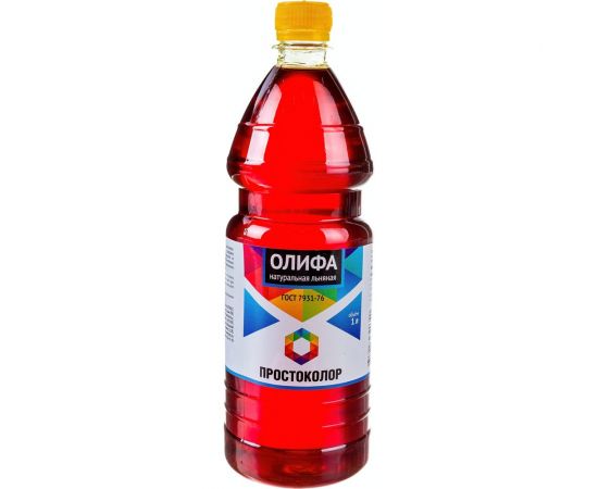 Льняная натуральная олифа ПРОСТОКОЛОР ГОСТ 7931-76 1 л 20340 