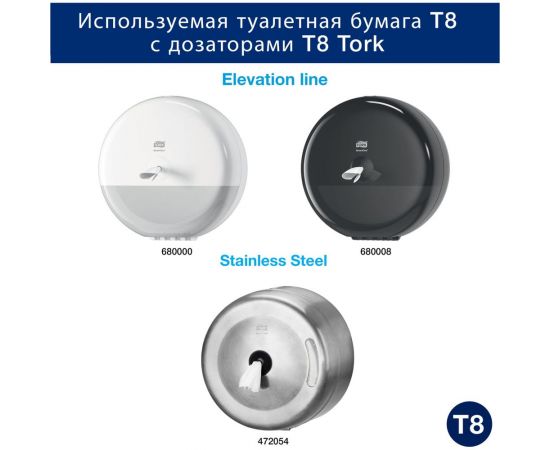 Туалетная бумага в рулонах TORK SmartOne T8 8 рулонов в упаковке арт.472272 25241 – изображение 13
