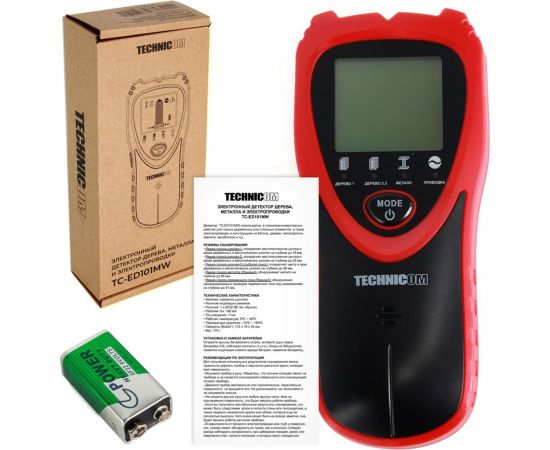 Электронный детектор дерева, металла и электропроводки TECHNICOM TC-ED101MW – изображение 14