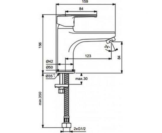 Смеситель для умывальника VIDIMA Уно GRANDE B2010AA – изображение 2