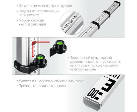 Геодезическая рейка ЗУБР РГ 3 34948-3 – изображение 3