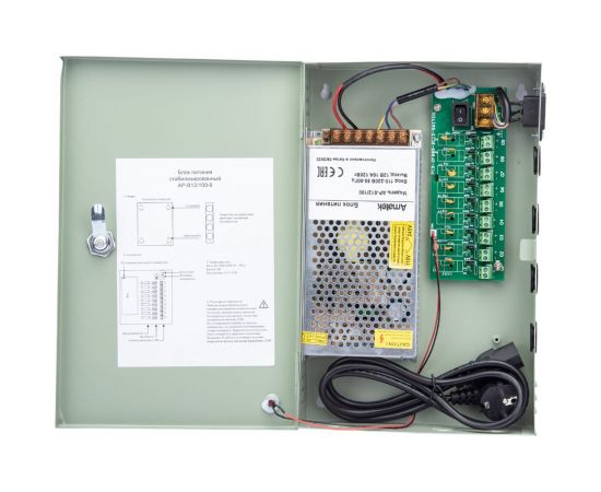 Стабилизированный блок питания Amatek ap-b12/100-9 12В / 9 выходов по 1,1А 7000699 – изображение 4