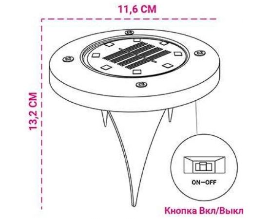 Солнечный светильник ФАZА SLR-S14 комплект 4-х наземных фонарей 5041011 – изображение 4