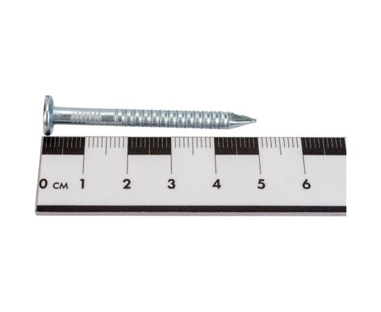 Ершеные гвозди Стройбат 50 мм белый цинк 0,3 кг 114421 – изображение 4