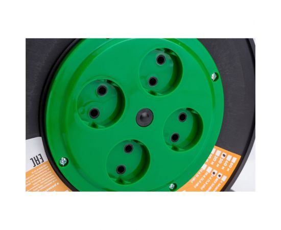 Электрический удлинитель на катушке SVET 30м/4розетки без заземления (ПВС), 6А УХ-6-4-30-К ПВС 2x0,75 EV0451-5122 – изображение 6