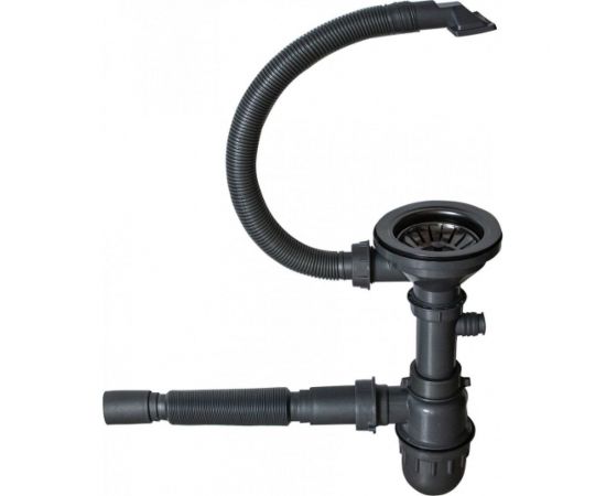 Настольная мойка MIXLINE PRO 50x50, 3 мм, выпуск 3 1/2, 20 см, с сифоном, черный графит 547230 – изображение 6