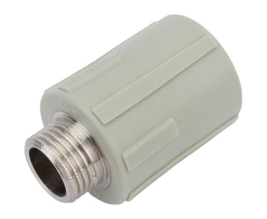 Комбинированная муфта ПОЛИТЭК 25x1/2 с нар. р. PPRC, серый 9000002512С 