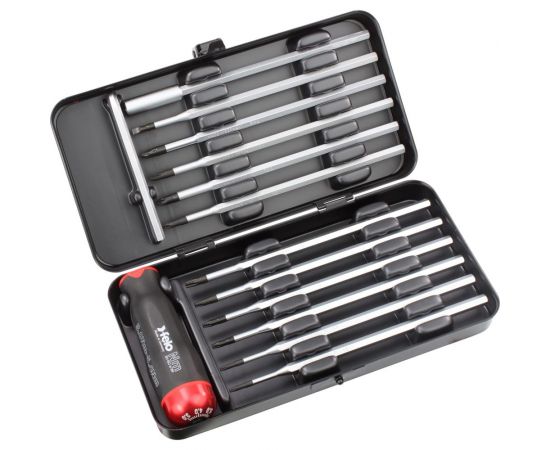 Динамометрическая отвертка Felo Серия Nm 3,0-5,4 с набором насадок 12 шт в кейсе plus/minus 10099816 