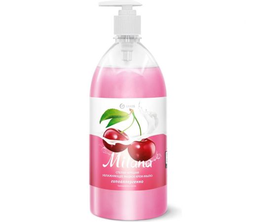 Жидкое крем-мыло Grass MILANA спелая черешня 1 л с дозатором 126401 – изображение 2