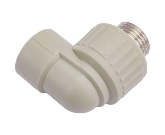 Угольник комбинированный с наружной резьбой VALFEX PP-R серый, 20 мм х1/2"", 90 градусов 10126020Г 127-0491 – изображение 2