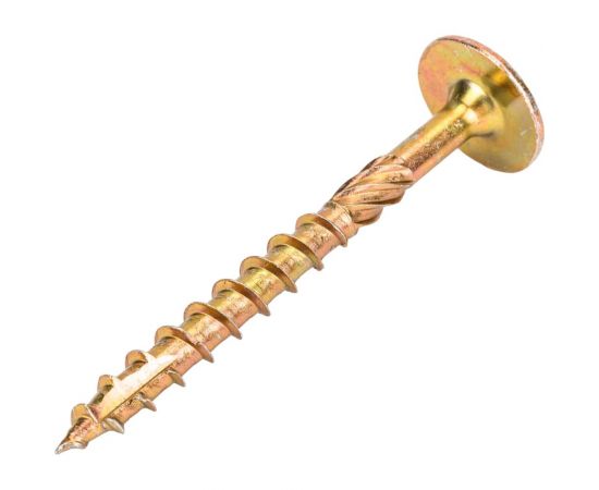 Универсальный саморез ГОСКРЕП конструкц. 8,0 x 80 желт.,пресс шайба TX40 14-0016930 – изображение 2