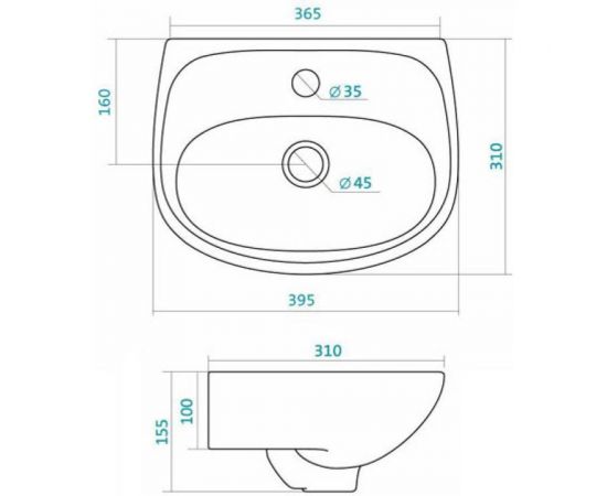 Миниумывальник Santek Анимо 40х27 1WH110490 409904 – изображение 2