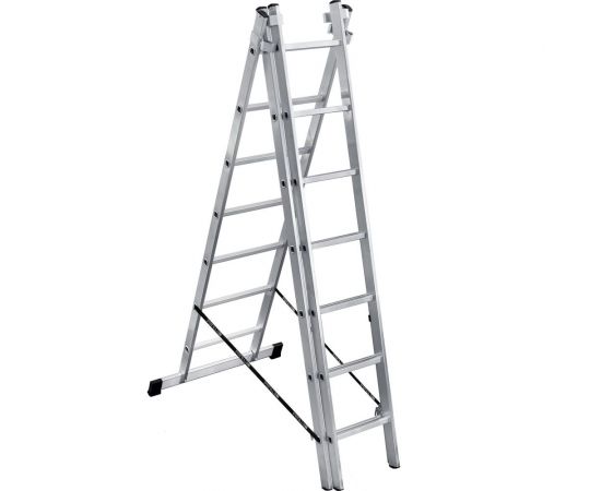 Алюминиевая трехсекционная лестница Perilla 3х7 ступеней 411307 – изображение 2