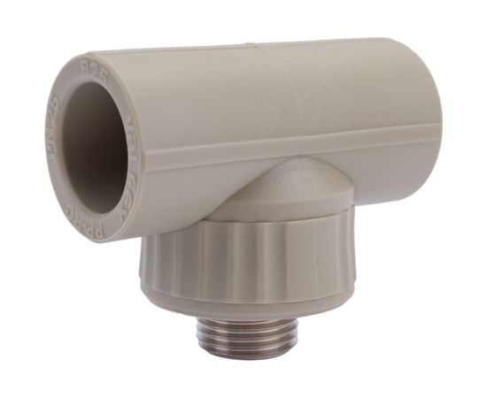 Тройник комбинированный с наружной резьбой VALFEX PP-R серый, 25 мм х1/2"" 10128125Г 127-0437 – изображение 3