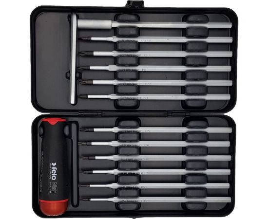 Динамометрическая отвертка Felo Серия Nm 3,0-5,4 с набором насадок 12 шт в кейсе plus/minus 10099816 – изображение 3