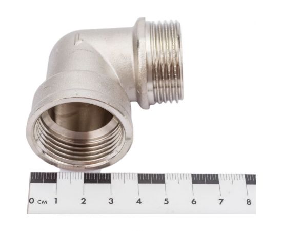 Угольник STI латунный Ду25 (1") Ру16 ВР/НР никелированный D270-05014 – изображение 4