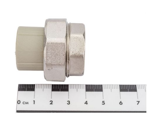 Муфта комбинированная разъемная с внутренней резьбой VALFEX PP-R серая, 20 мм х3/4"" 10155120Г 127-0331 – изображение 4