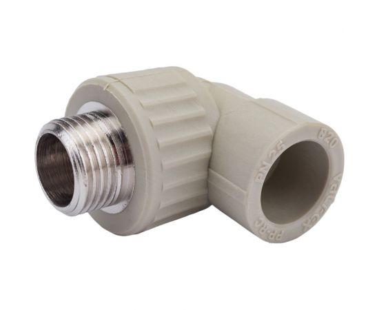 Угольник комбинированный с наружной резьбой VALFEX PP-R серый, 20 мм х1/2"", 90 градусов 10126020Г 127-0491 – изображение 4