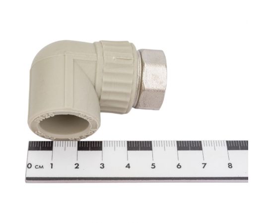 Угольник комбинированный с накидной гайкой VALFEX PP-R серый, 20 мм х1/2"", 90 градусов 10138020Г 127-1634 – изображение 5