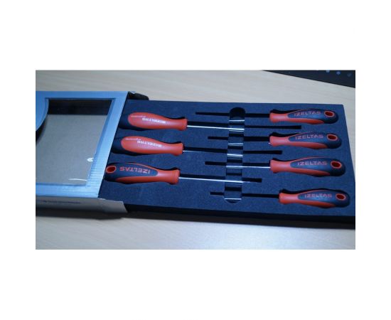 Набор отверток IZELTAS ERGONOMIK прямой+крестообразный шлиц, 7 предметов 4350008107 – изображение 5