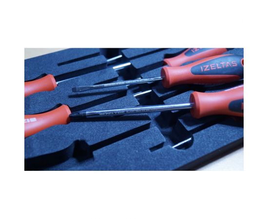 Набор отверток IZELTAS ERGONOMIK прямой+крестообразный шлиц, 7 предметов 4350008107 – изображение 6