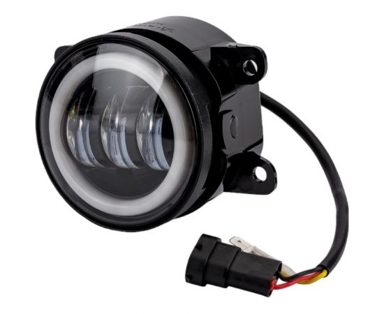 Светодиодная фара AIRLINE PRO с регулируемой световой границей, 32 Вт, белый/ободок, D-90 мм, комплект 2 шт. ALED080 – изображение 7