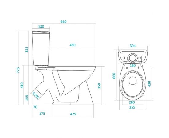 Унитаз-компакт Santek БРИЗ 1.WH30.2.138, 00000040414 – изображение 8