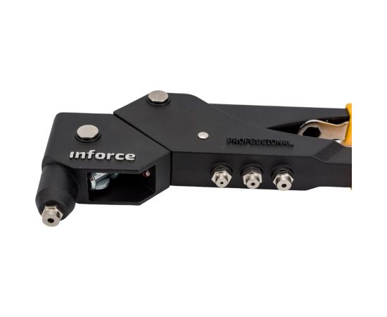 Литой ручной заклепочник Inforce поворотный 360 град., в кейсе, с набором заклепок 2.4-4.8 мм 06-14-111 – изображение 9