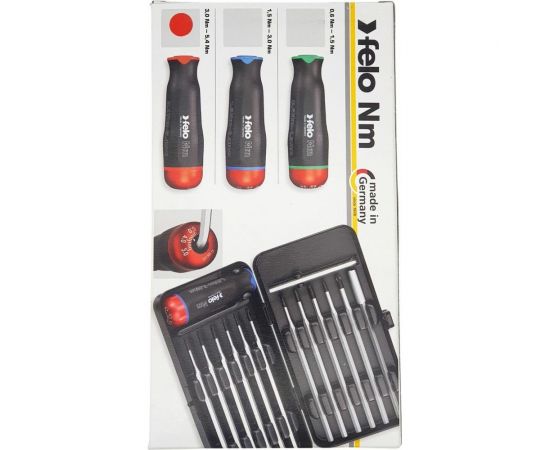 Динамометрическая отвертка Felo Серия Nm 3,0-5,4 с набором насадок 12 шт в кейсе plus/minus 10099816 – изображение 10