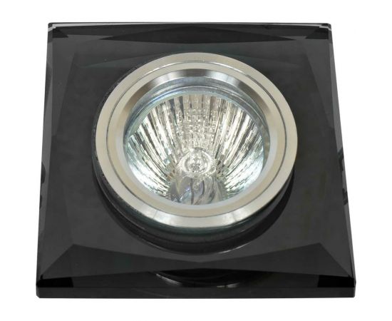 Встраиваемый светильник De Fran MR16 черное стекло, FT 848-2 b 