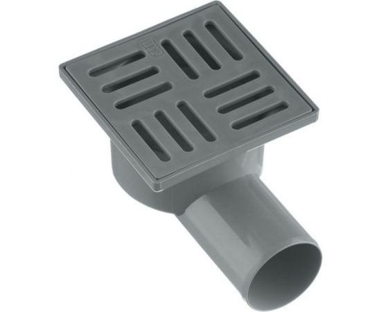 Горизонтальный трап RTP с сухим затвором с поплавком серый D 50 мм, 100х100 мм 36579 