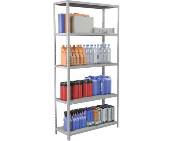 Металлический стеллаж BRABIX MS KD-200/40-5 2000х1000х400 мм, 5 полок, сборная стойка 291119 