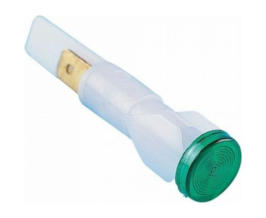 Сигнальная арматура Emas 10мм зеленая без гайки с неон. лампой S105NY 